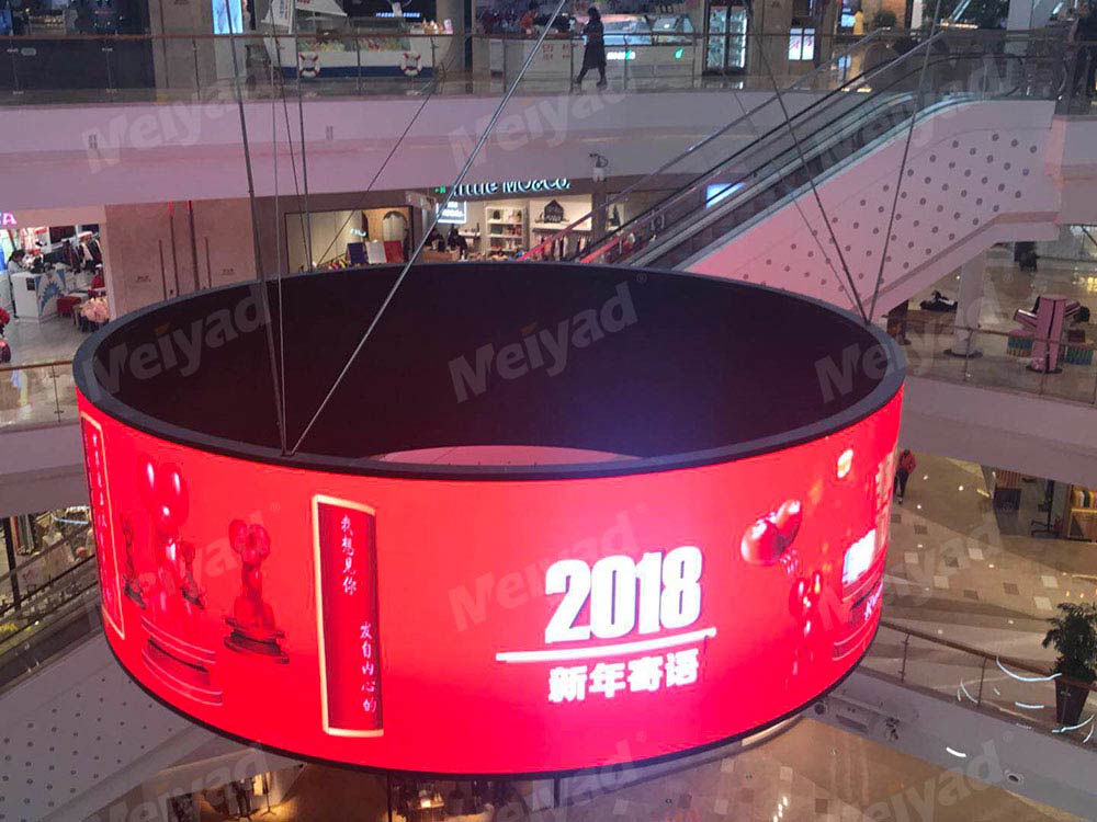 香港某商场P4户内柔性LED显示屏